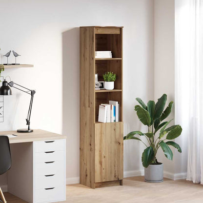 Credenza Alta Rovere Artigianale 37,5x35x180 cm in Truciolato