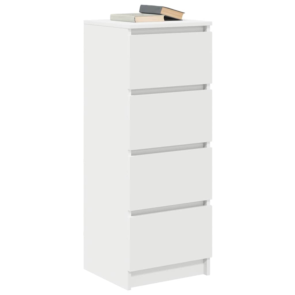 Credenza Bianca 37,5x35x99 cm in Legno Multistrato