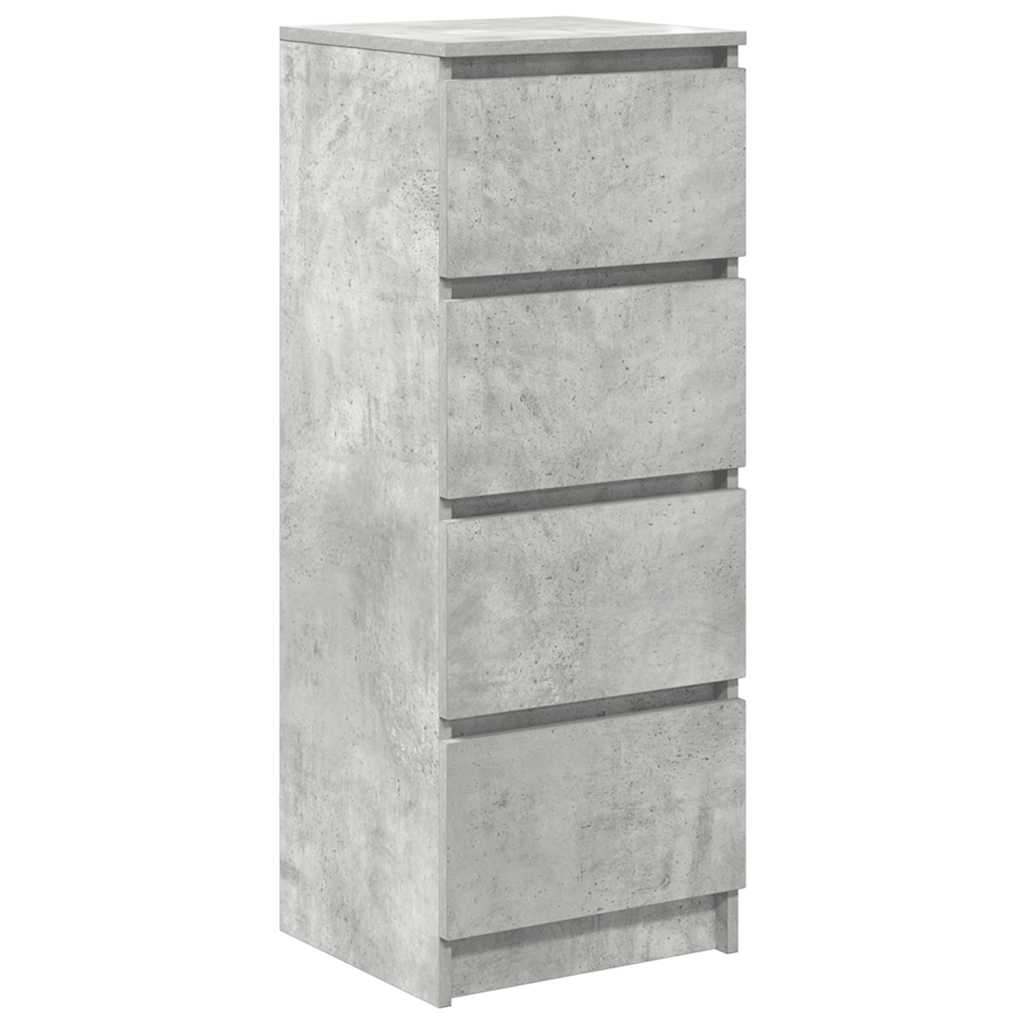 Credenza Grigio Cemento 37,5x35x99 cm in Legno Multistrato