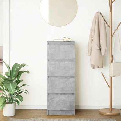 Credenza Grigio Cemento 37,5x35x99 cm in Legno Multistrato