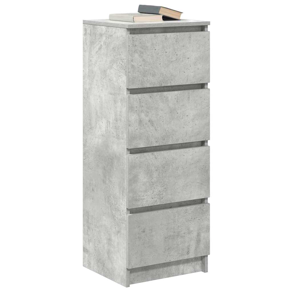 Credenza Grigio Cemento 37,5x35x99 cm in Legno Multistrato