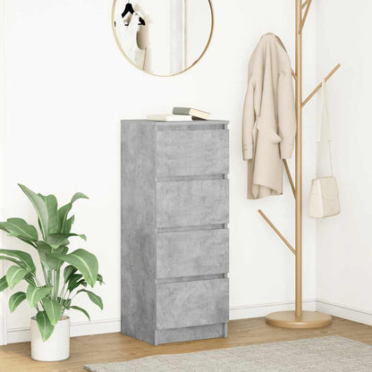 Credenza Grigio Cemento 37,5x35x99 cm in Legno Multistrato