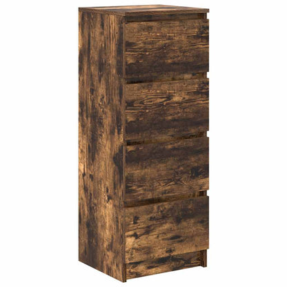 Credenza Rovere Fumo 37,5x35x99 cm in Legno Multistrato