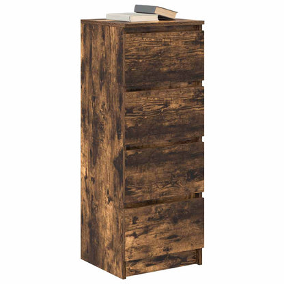 Credenza Rovere Fumo 37,5x35x99 cm in Legno Multistrato