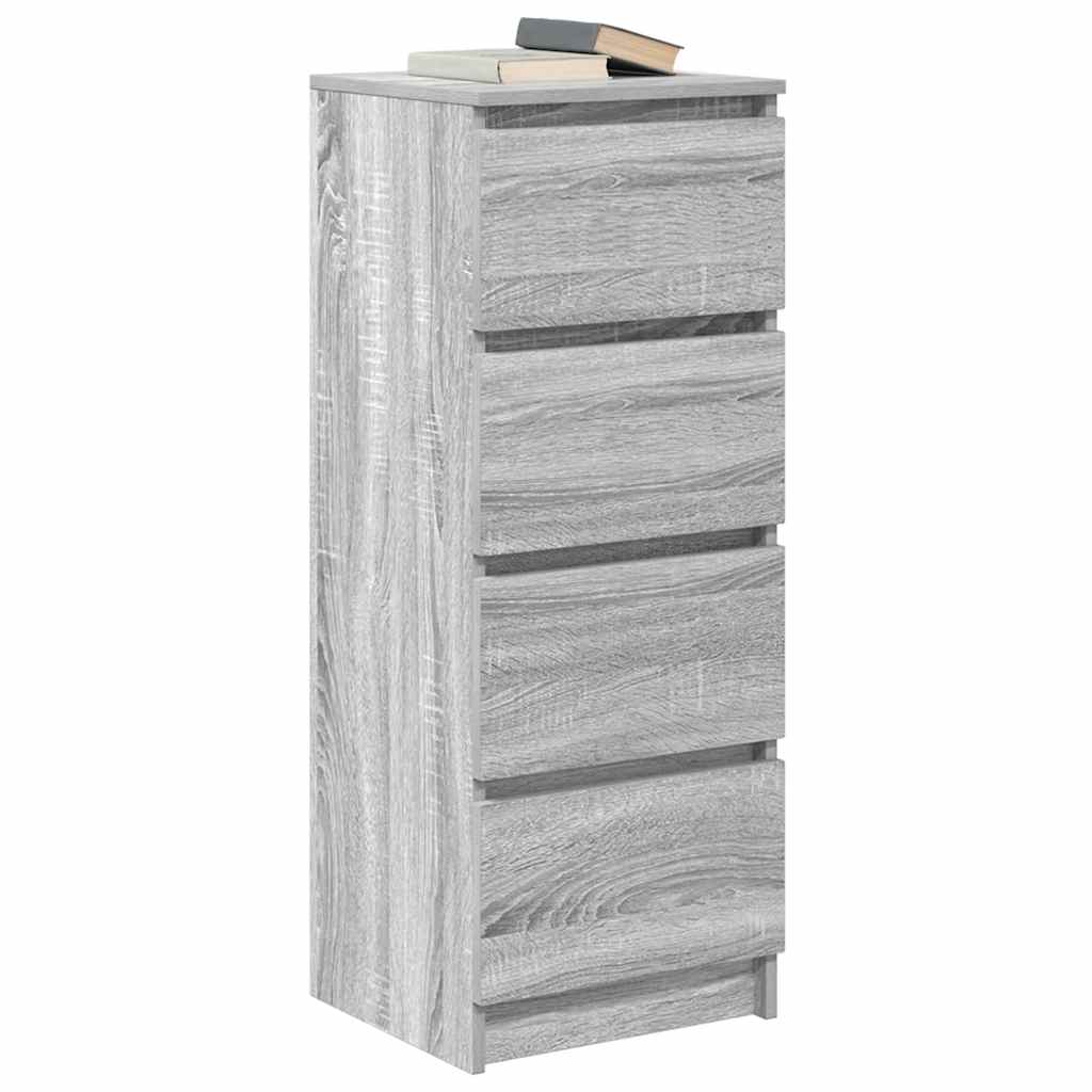 Credenza Grigio Sonoma 37,5x35x99 cm in Legno Multistrato