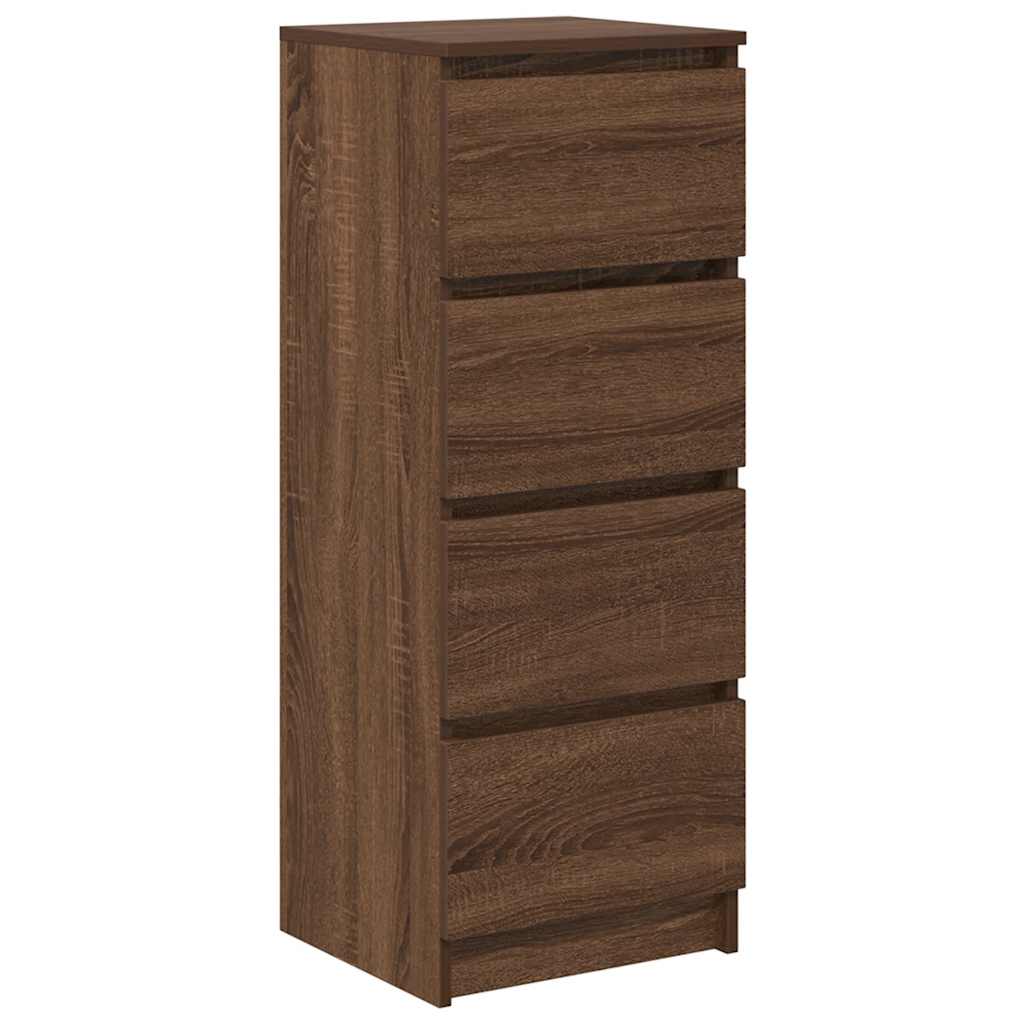 Credenza Rovere Marrone 37,5x35x99 cm in Legno Multistrato