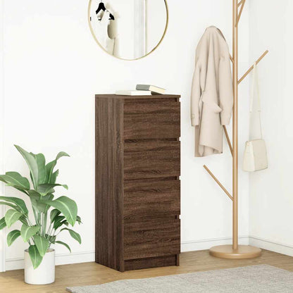 Credenza Rovere Marrone 37,5x35x99 cm in Legno Multistrato