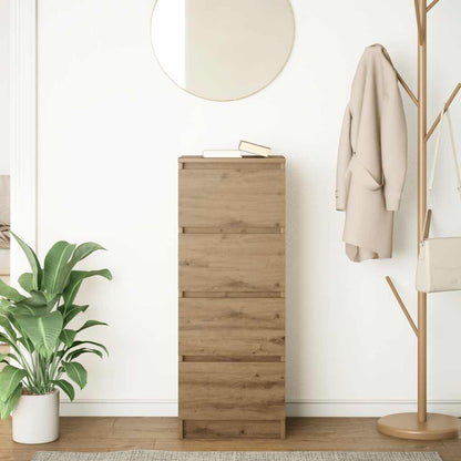 Credenza Rovere Artigianale 37,5x35x99 cm in Legno Multistrato