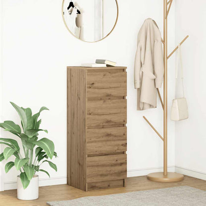 Credenza Rovere Artigianale 37,5x35x99 cm in Legno Multistrato