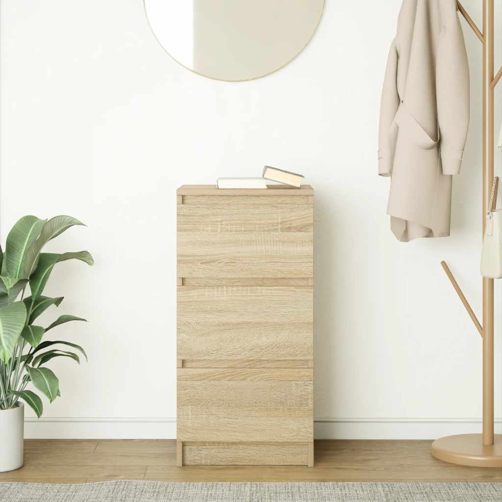 Credenza Rovere Sonoma 37,5x35x76 cm in Legno Multistrato