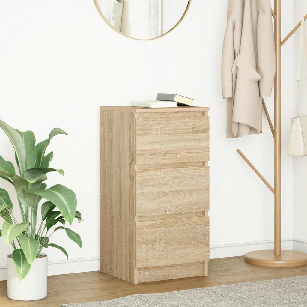 Credenza Rovere Sonoma 37,5x35x76 cm in Legno Multistrato