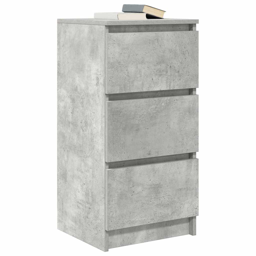 Credenza Grigio Cemento 37,5x35x76 cm in Legno Multistrato