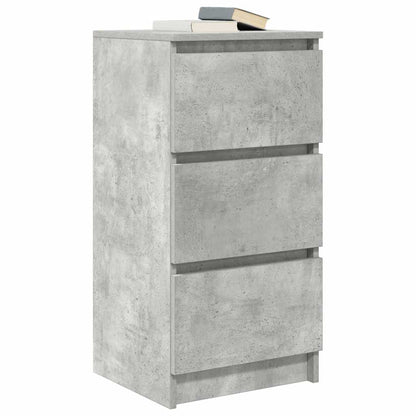 Credenza Grigio Cemento 37,5x35x76 cm in Legno Multistrato