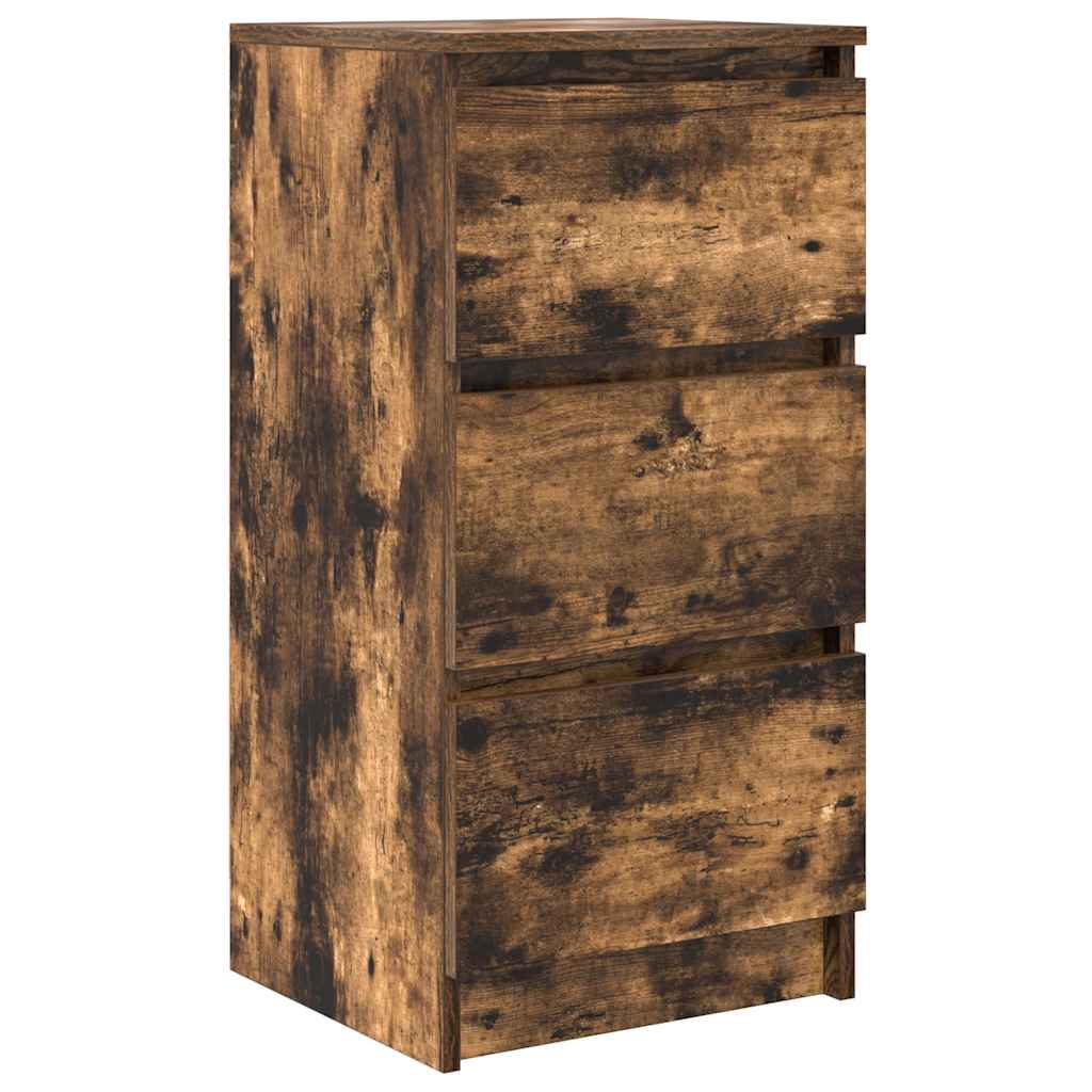 Credenza Rovere Fumo 37,5x35x76 cm in Legno Multistrato