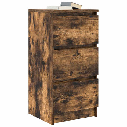 Credenza Rovere Fumo 37,5x35x76 cm in Legno Multistrato