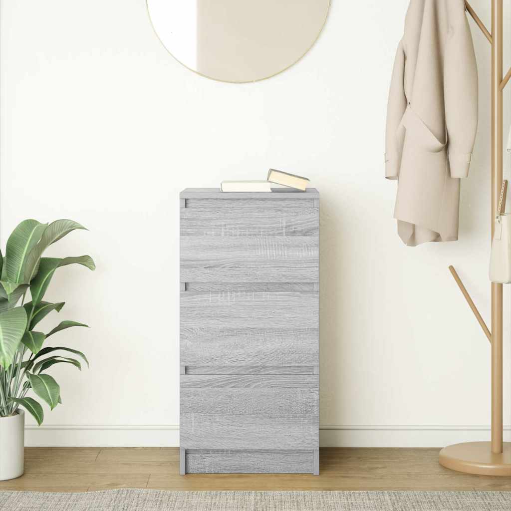Credenza Grigio Sonoma 37,5x35x76 cm in Legno Multistrato