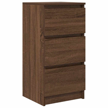 Credenza Rovere Marrone 37,5x35x76 cm in Legno Multistrato