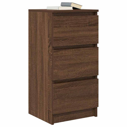 Credenza Rovere Marrone 37,5x35x76 cm in Legno Multistrato