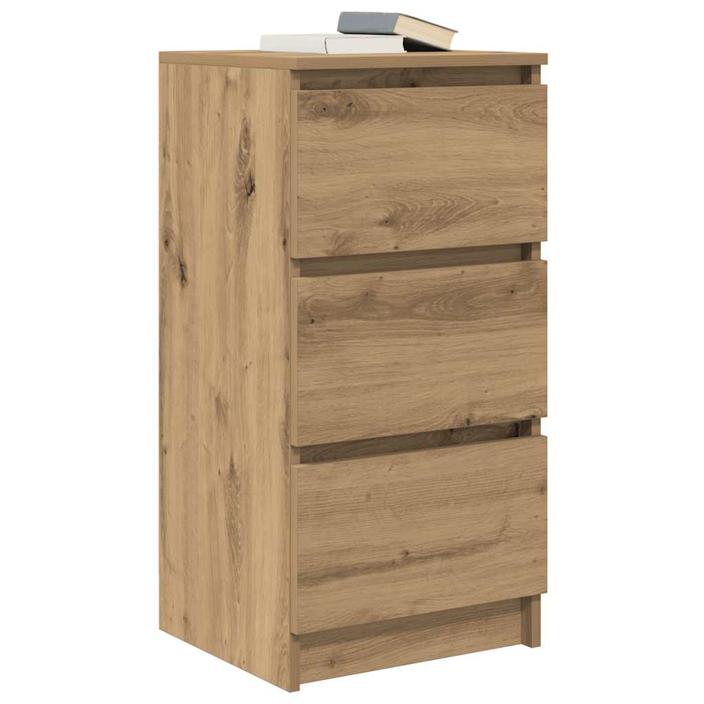 Credenza Rovere Artigianale 37,5x35x76 cm in Legno Multistrato