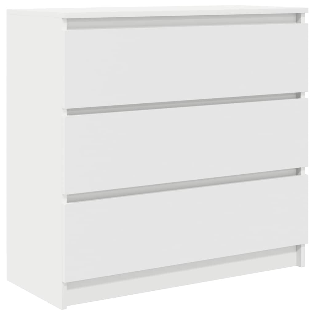 Credenza Bianca 80x35x76 cm in Legno Multistrato