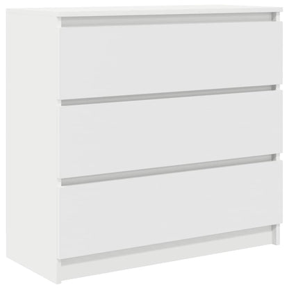 Credenza Bianca 80x35x76 cm in Legno Multistrato
