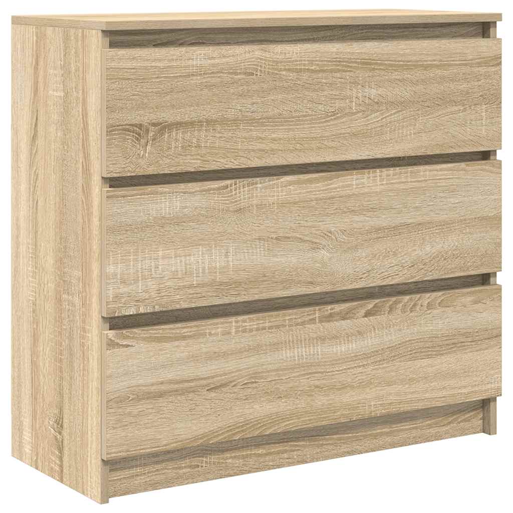 Credenza Rovere Sonoma 80x35x76 cm in Legno Multistrato