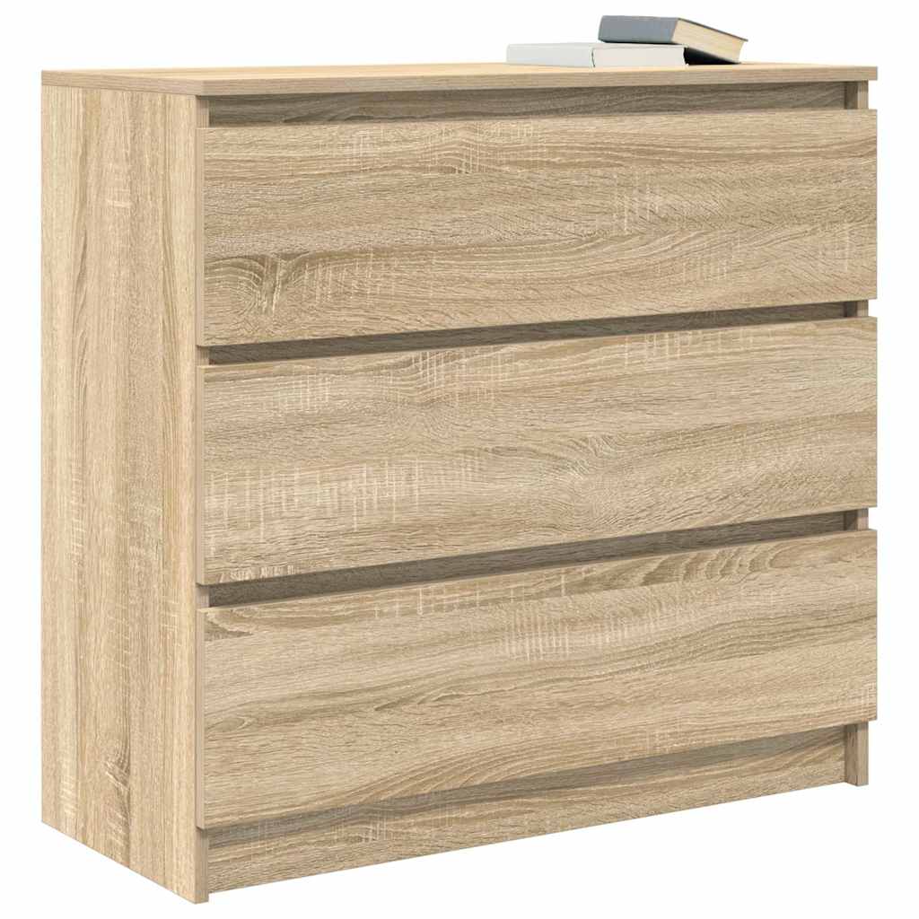 Credenza Rovere Sonoma 80x35x76 cm in Legno Multistrato