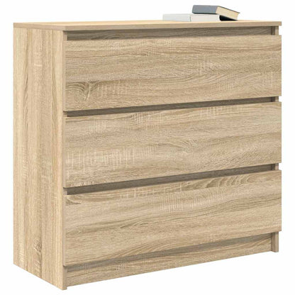 Credenza Rovere Sonoma 80x35x76 cm in Legno Multistrato