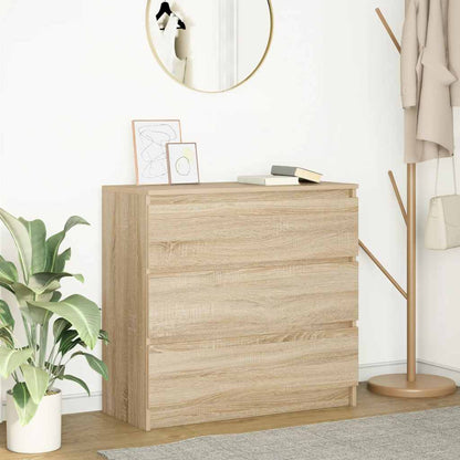 Credenza Rovere Sonoma 80x35x76 cm in Legno Multistrato