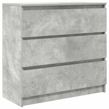 Credenza Grigio Cemento 80x35x76 cm in Legno Multistrato