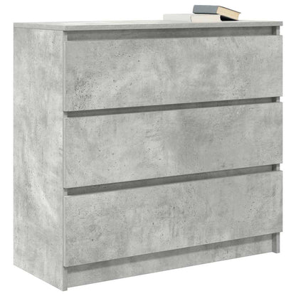 Credenza Grigio Cemento 80x35x76 cm in Legno Multistrato