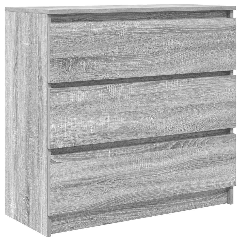 Credenza Grigio Sonoma 80x35x76 cm in Legno Multistrato