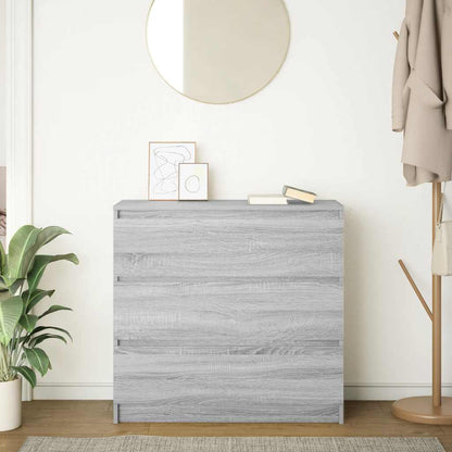 Credenza Grigio Sonoma 80x35x76 cm in Legno Multistrato