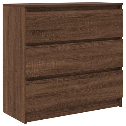 Credenza Rovere Marrone 80x35x76 cm in Legno tecnico