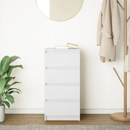 Credenza Bianca 37,5x35x76 cm in Legno Multistrato