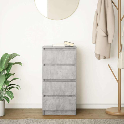 Credenza Grigio Cemento 37,5x35x76 cm in Legno Multistrato