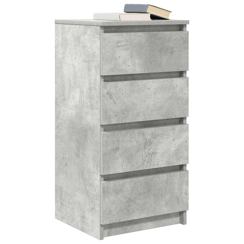 Credenza Grigio Cemento 37,5x35x76 cm in Legno Multistrato