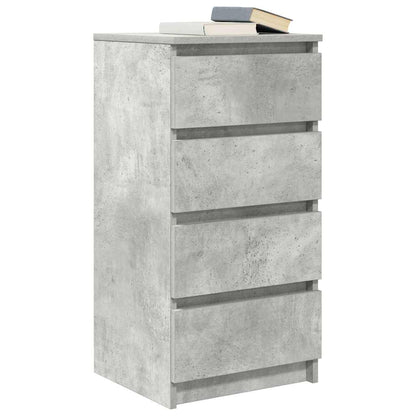 Credenza Grigio Cemento 37,5x35x76 cm in Legno Multistrato