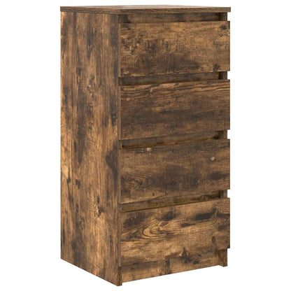 Credenza Rovere Fumo 37,5x35x76 cm in Legno Multistrato