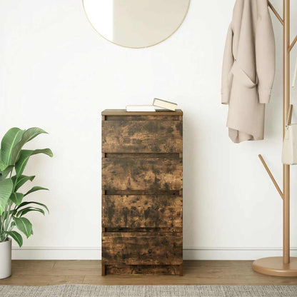 Credenza Rovere Fumo 37,5x35x76 cm in Legno Multistrato