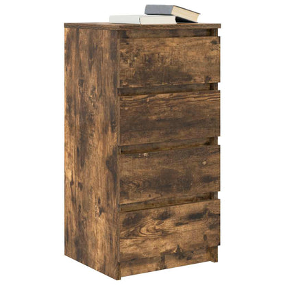 Credenza Rovere Fumo 37,5x35x76 cm in Legno Multistrato