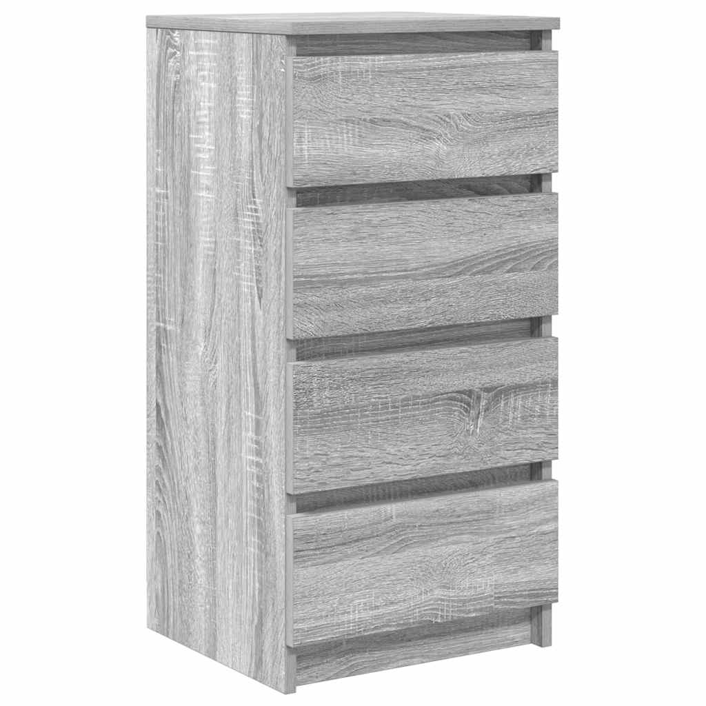 Credenza Grigio Sonoma 37,5x35x76 cm in Legno Multistrato