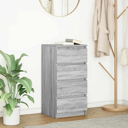 Credenza Grigio Sonoma 37,5x35x76 cm in Legno Multistrato