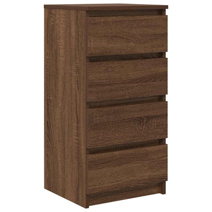 Credenza Rovere Marrone 37,5x35x76 cm in Legno Multistrato