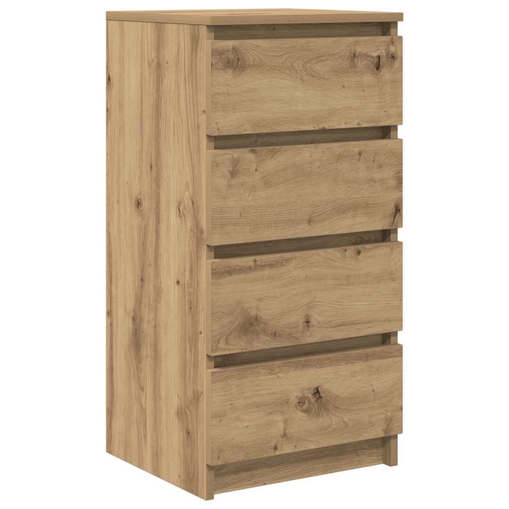Credenza Rovere Artigianale 37,5x35x76 cm in Legno Multistrato