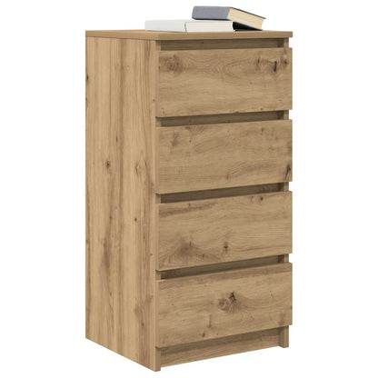 Credenza Rovere Artigianale 37,5x35x76 cm in Legno Multistrato