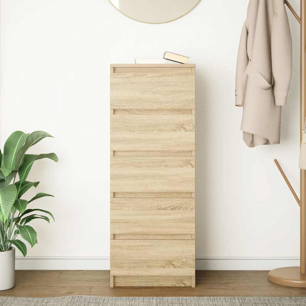 Credenza con Cassetti Rovere Sonoma 37,5x35x99 cm in Truciolato