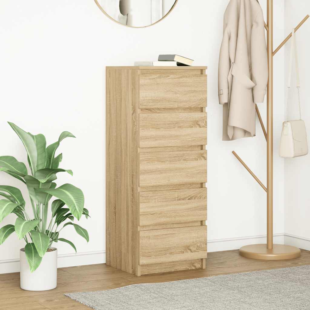 Credenza con Cassetti Rovere Sonoma 37,5x35x99 cm in Truciolato