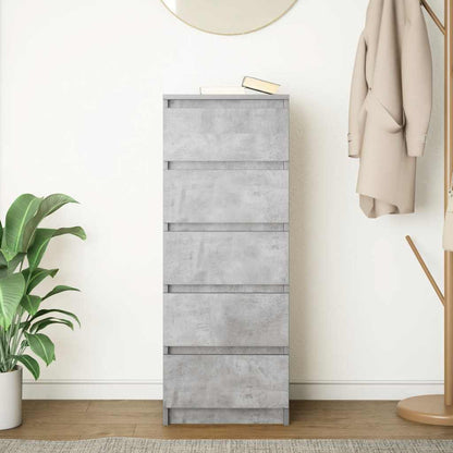 Credenza con Cassetti Grigio Cemento 37,5x35x99cm in Truciolato