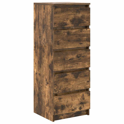 Credenza con Cassetti Rovere Fumo 37,5x35x99 cm in Truciolato